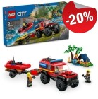LEGO 60412 4x4 Brandweerauto met Reddingsboot, slechts: € 23,99
