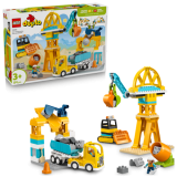DUPLO 10476 3-in-1 Bouwplaats en Voertuigen