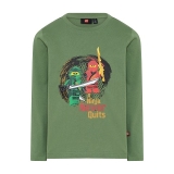 LEGO T-shirt Ninjago DONKER KAKIGROEN (LWTAYLOR 714 - Maat 104)