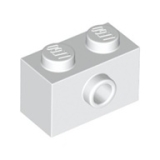 LEGO Steen 1x2 met 1 Zij-nop WIT (100 stuks)