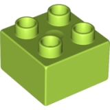 DUPLO Steen 2x2 LIMEGROEN (100 stuks)
