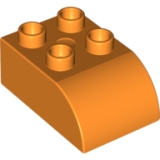 DUPLO Steen 2x3 Afgerond ORANJE (100 stuks)