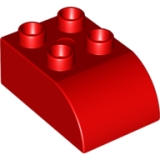 DUPLO Steen 2x3 Afgerond ROOD (100 stuks)