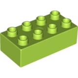 DUPLO Brick 2x4 LIME (100 pcs)