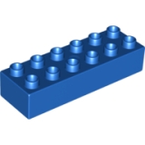 DUPLO Brick 2x6 BLUE (100 pcs)