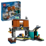 Police Speedboat and Crooks' Hideout