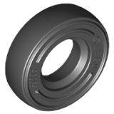 LEGO Band 14mm D.x 4mm Smooth Small ZWART (100 stuks)