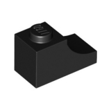 LEGO Boog 1x2 Inverted ZWART (100 stuks)