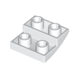 LEGO Boog 2x2 Gebogen Inverted WIT (100 stuks)