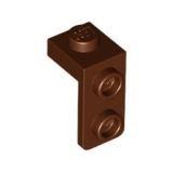 LEGO Bracket 1x1 - 1x2 BRUIN (100 stuks)