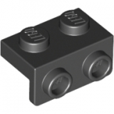LEGO Bracket 1x2 - 1x2 ZWART (100 stuks)