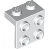 LEGO Bracket 1x2 - 2x2 WIT (100 stuks)