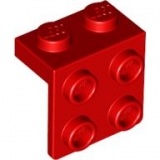 LEGO Bracket 1x2 - 2x2 ROOD (100 stuks)
