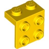 LEGO Bracket 1x2 - 2x2 GEEL (100 stuks)