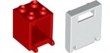 LEGO Brievenbus met Deur WIT-ROOD (10 stuks)