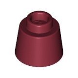 LEGO Cone 1x1 Fez DONKERROOD (100 stuks)