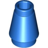 LEGO Cone 1x1 BLAUW (100 stuks)