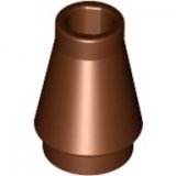 LEGO Cone 1x1 BRUIN (100 stuks)