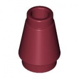 LEGO Cone 1x1 DONKERROOD (100 stuks)