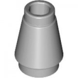 LEGO Cone 1x1 LICHTGRIJS (100 stuks)