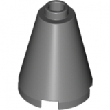 LEGO Cone 2x2x2 DONKERGRIJS (100 stuks)