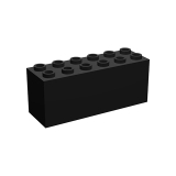 LEGO Contragewicht 2x6x2 ZWART
