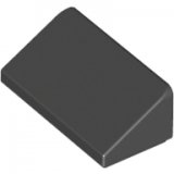 LEGO Dakpan 30 1x2 ZWART (100 stuks)