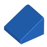 LEGO Dakpan 30 1x1 BLAUW (100 stuks)