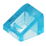 LEGO Dakpan 30 1x1 TRANSPARANT LICHTBLAUW (100 stuks)