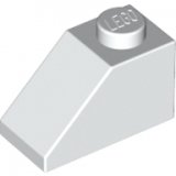 LEGO Dakpan 45 2x1 WIT (100 stuks)