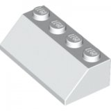 LEGO Dakpan 45 2x4 WIT (100 stuks)