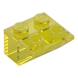 LEGO Dakpan 45 2x2 Inverted TRANSPARANT GEEL (100 stuks)
