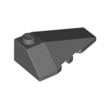 LEGO Dakpan 45 4x2 Hoek Wedge Rechts DONKERGRIJS (100 stuks)