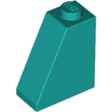 LEGO Dakpan 65 2x1x2 DONKERTURQUOISE (100 stuks)