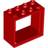 LEGO Raamvenster 2x4x3 ROOD (100 stuks)