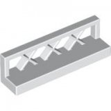 LEGO Hek 1x4x1 Raster WIT (100 stuks)