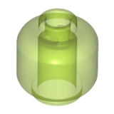 LEGO Hoofd TRANSPARANT HELDERGROEN  (10 stuks)
