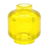 LEGO Hoofd TRANSPARANT GEEL (10 stuks)