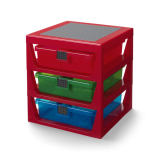 LEGO Iconic 3-Lades Opbergrek ROOD