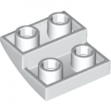 LEGO Boog 2x2 Gebogen Inverted WIT (100 stuks)