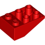 LEGO Dakpan 33 3x2 Inverted ROOD (100 stuks)