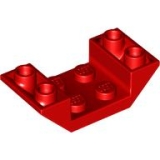 LEGO Dakpan 45 4x2 Dubbel Inverted ROOD (100 stuks)