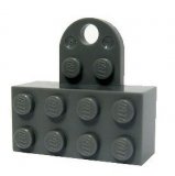 LEGO Magneet 2x4 DONKERGRIJS (10 stuks)
