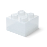LEGO Opbergbox 4 met Deksel GLITTER TRANSPARANT
