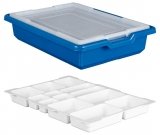 LEGO Opbergbox Small BLAUW met Sorteervakken