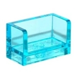 LEGO Paneel 1x2x1 Afgeronde Hoeken TRANSPARANT LICHTBLAUW (100 s