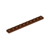 LEGO Plaat 1x10 BRUIN (100 stuks)