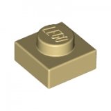 LEGO Plaat 1x1 BEIGE (100 stuks)