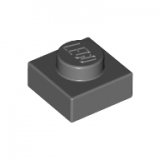 LEGO Plaat 1x1 DONKERGRIJS (100 stuks)