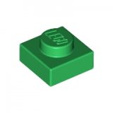 LEGO Plaat 1x1 GROEN (100 stuks)